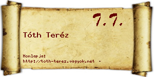 Tóth Teréz névjegykártya